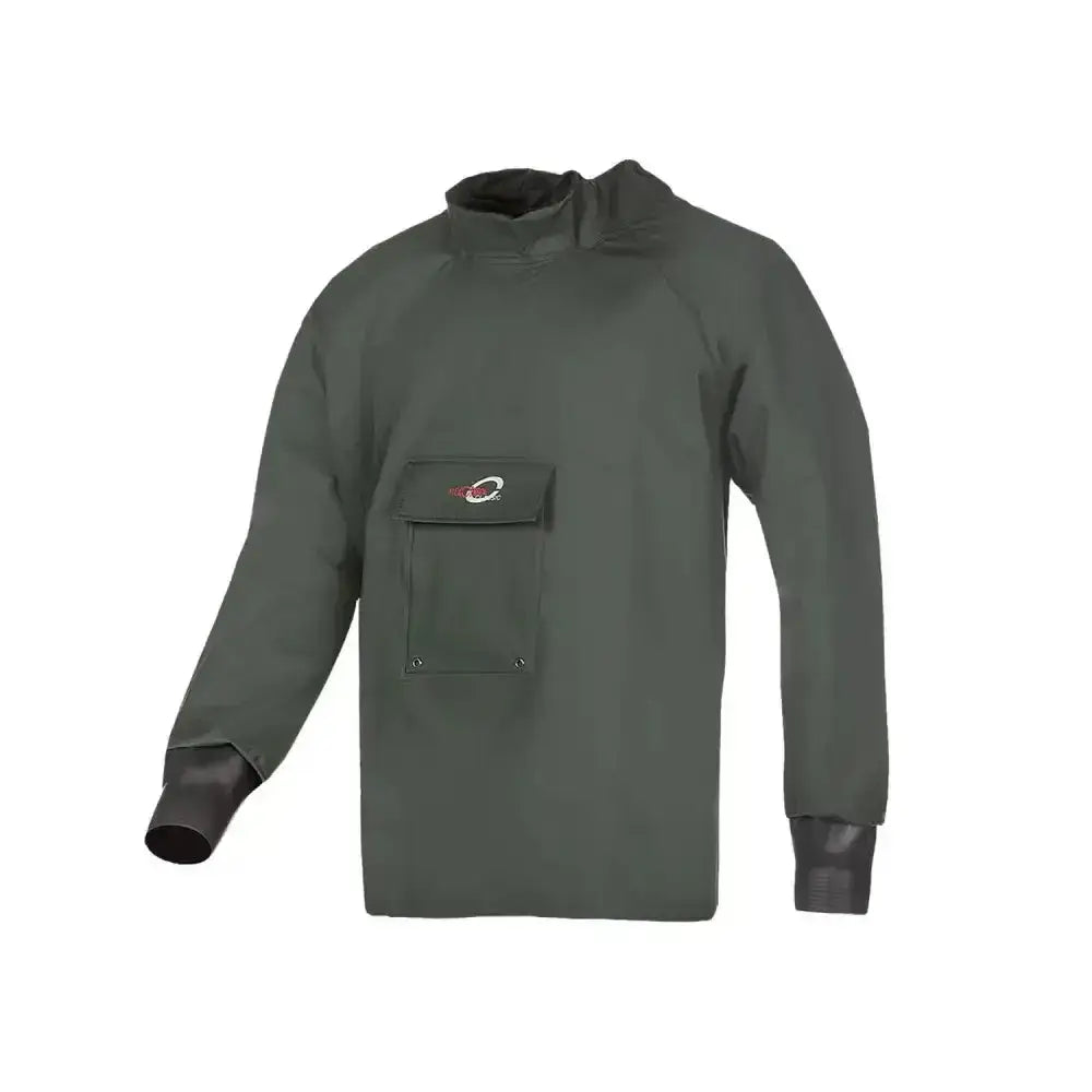 Dark olive green flexothane classic lissadell waterproof waders with hood and reinforced cuffs for dairy use