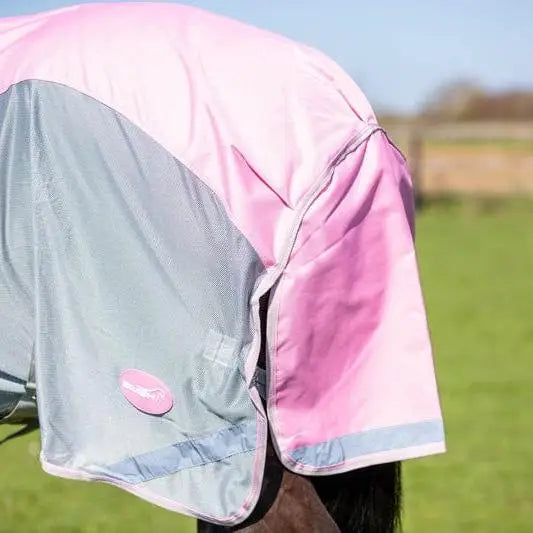 Swish Fly Turnout Combination Rug (MESH) - Baby Pink 4'3 Fly Rugs