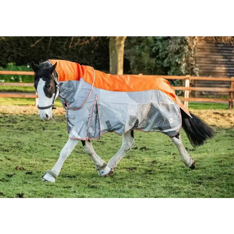 Swish Fly Turnout Combination Rug - Orange 4'3 Waterproof Fly Rugs