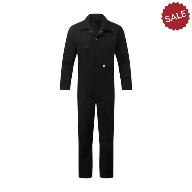 Fort Zip Front Coverall Black 34" Black Workwear