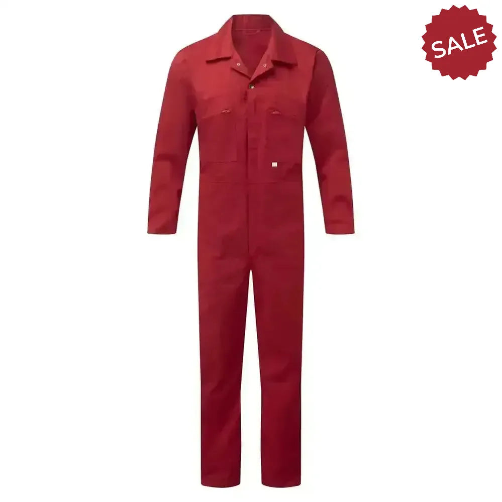 Fort Zip Front Coverall Red 36" Red Workwear