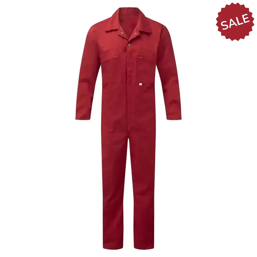 Fort Zip Front Coverall Red 36" Red Workwear