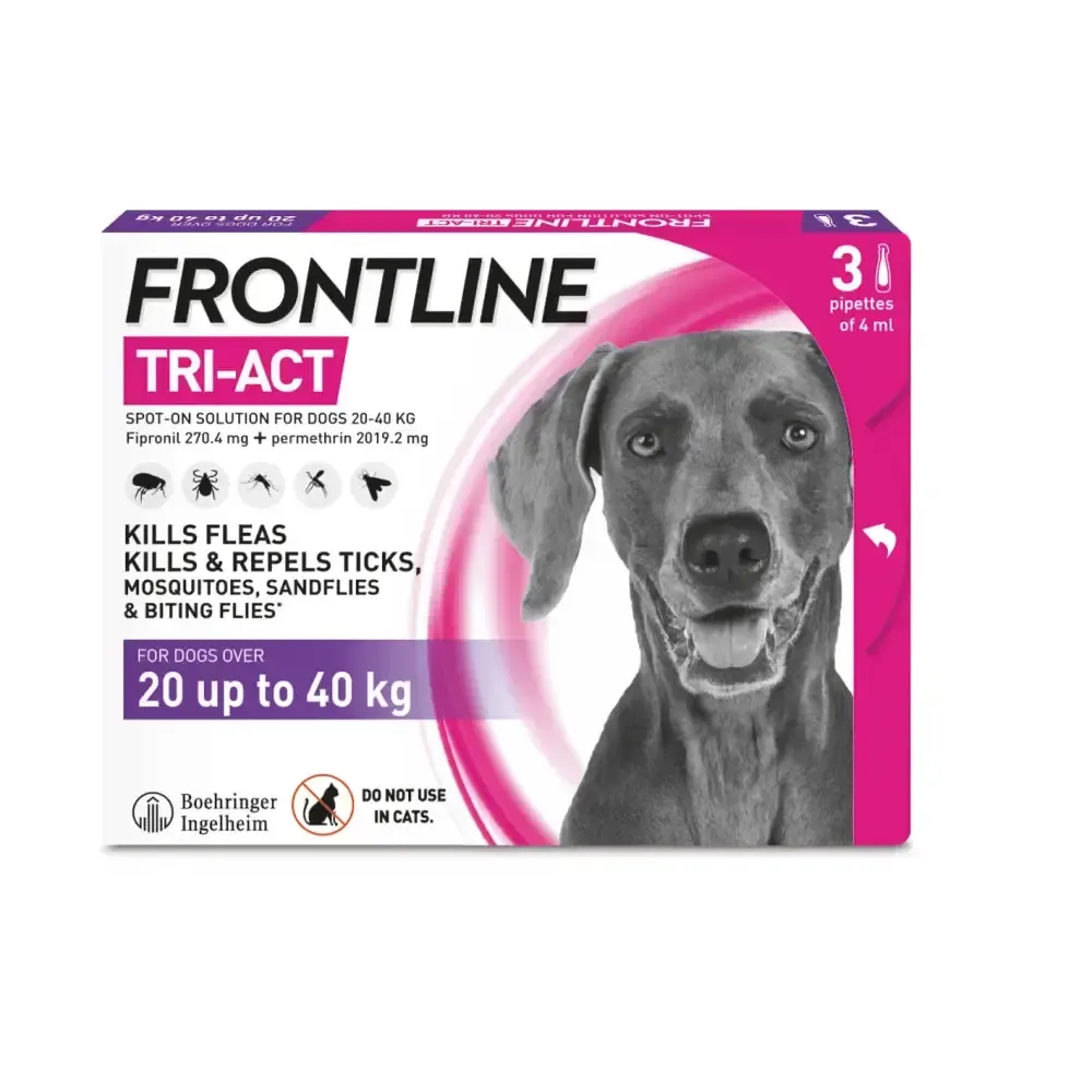 Frontline Tri-Act Large Dog 3 Pipette Flea Treatments