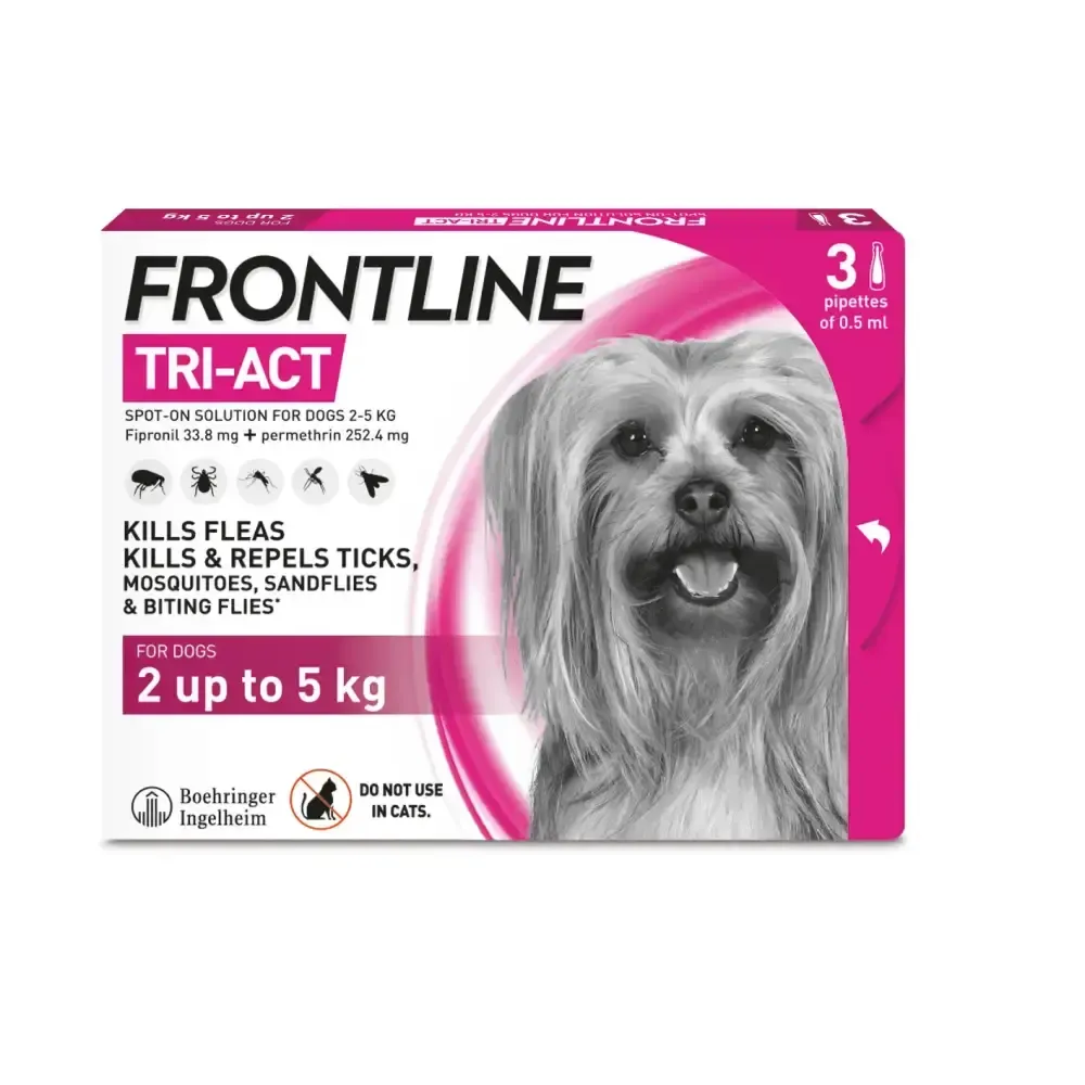 Frontline Tri-Act X Small Dog 3 Pipette Flea Treatments