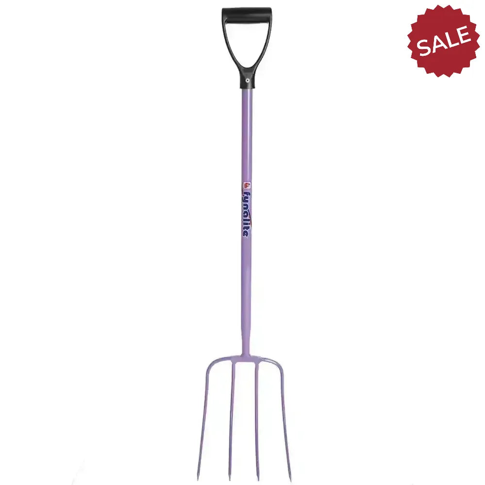 Fynalite Hi-Strength Manure Fork 4 Prong D-Grip 32" Green Forks