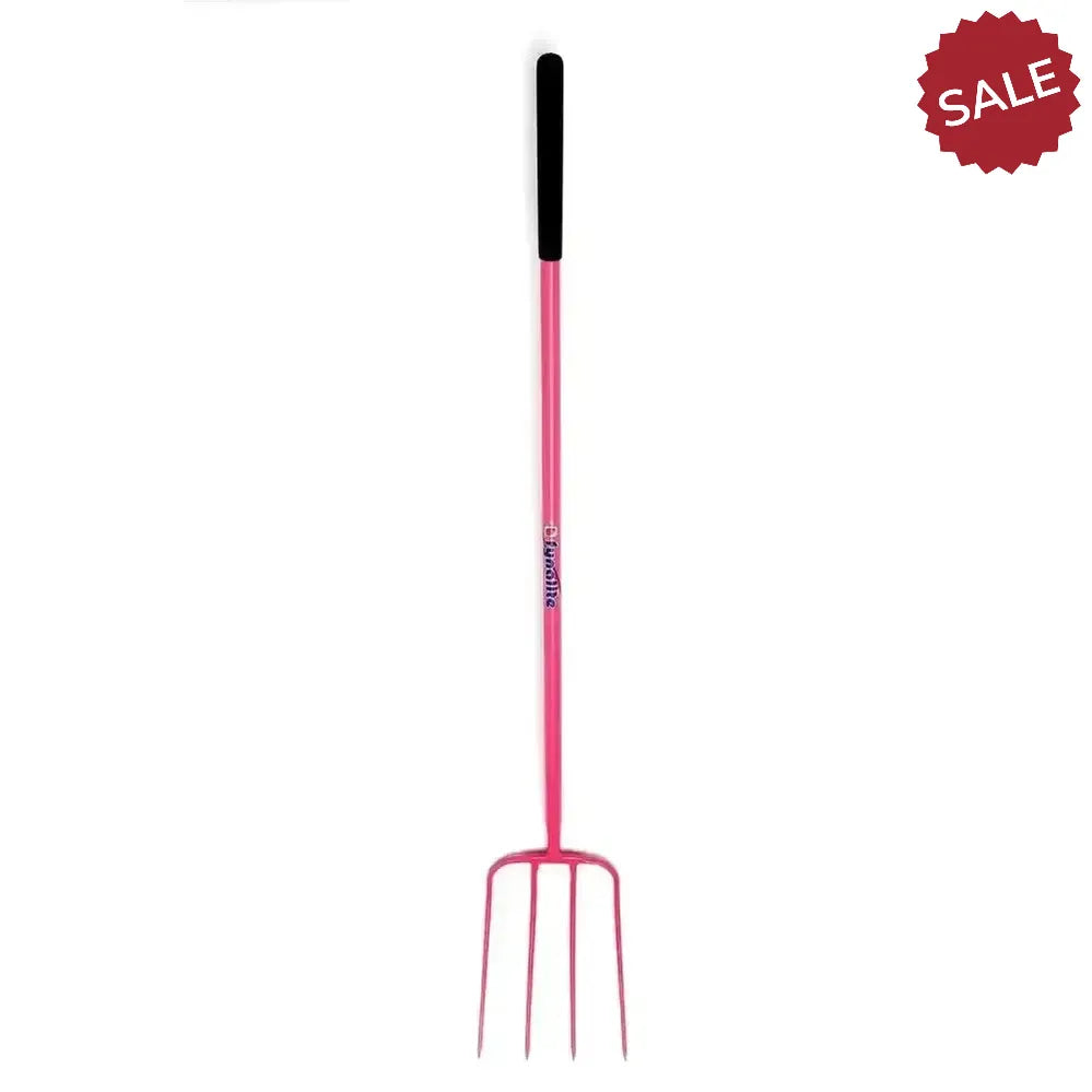 Fynalite Hi-Strength Manure Fork 4 Prong Long 48" Pink Forks