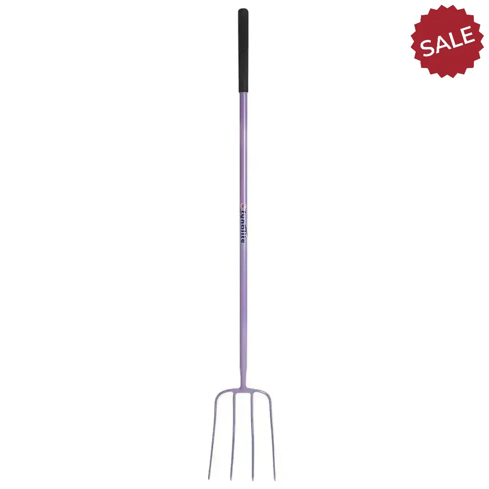 Fynalite Hi-Strength Manure Fork 4 Prong Long 48" Pink Forks