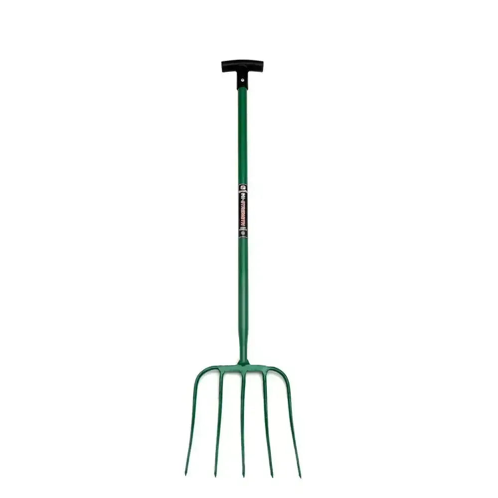 Fynalite Hi-Strength Manure Fork 5 Prong T-Grip 32" Green Forks