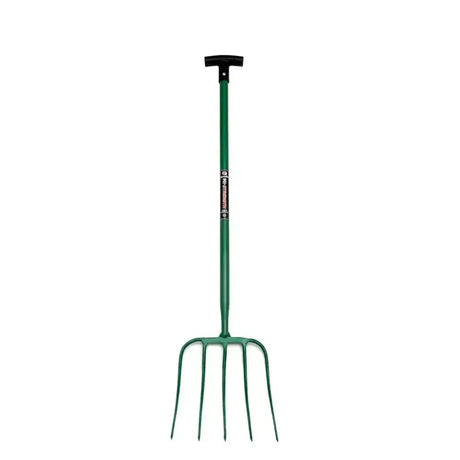 Fynalite Hi-Strength Manure Fork 5 Prong T-Grip 32" Green Forks