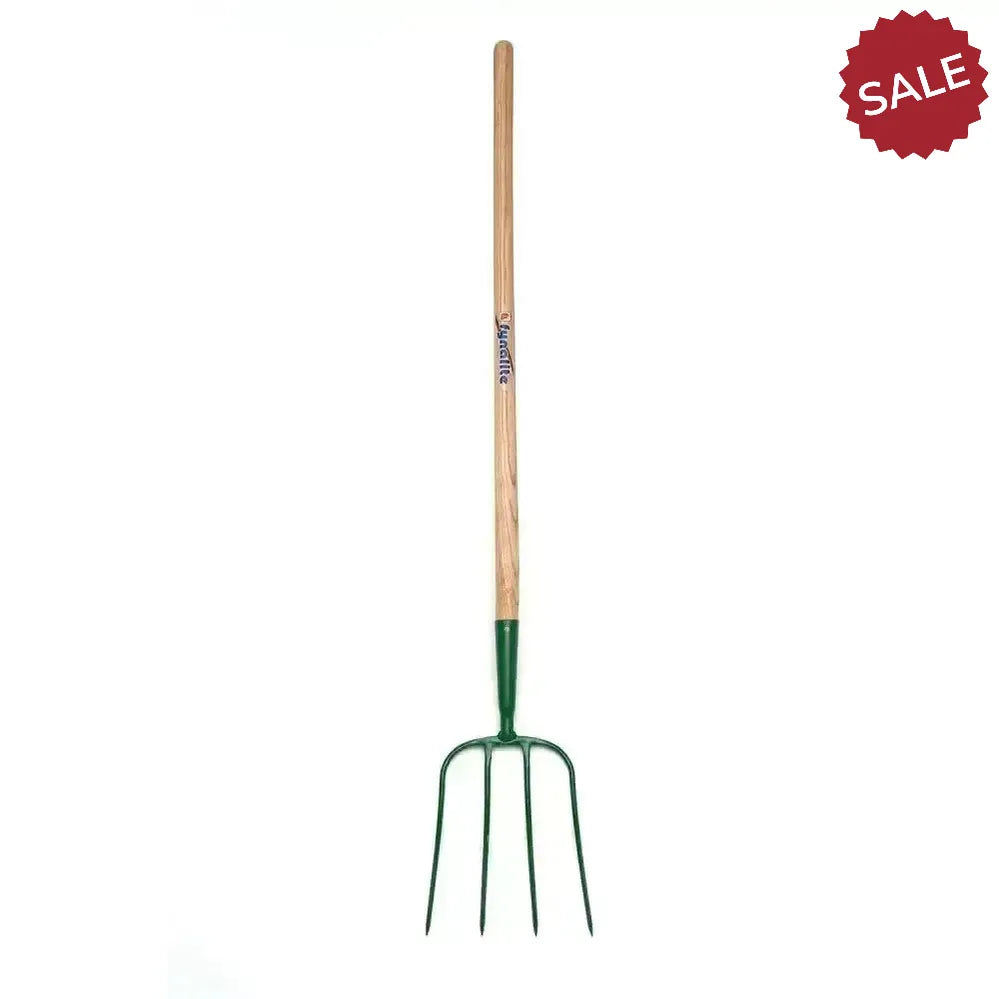 Fynalite Manure Fork 4 Prong Ash Handle Long 54" Ash Forks