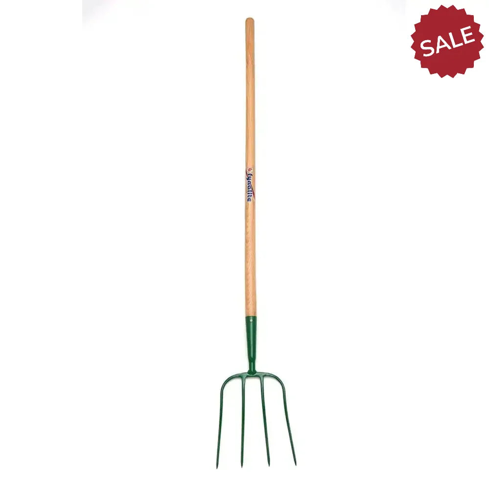 Fynalite Manure Fork 4 Prong Ash Handle Long 54" Ash Forks
