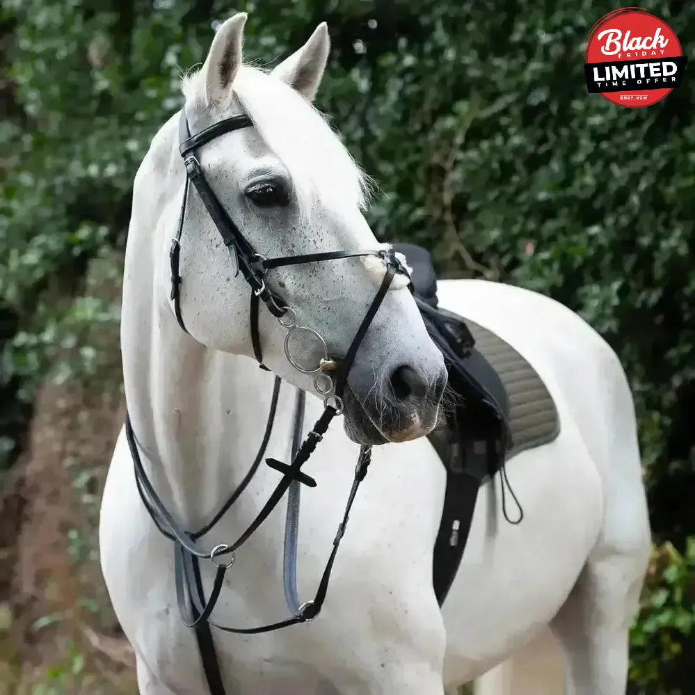 Gallop Breast Plate Martingale Black Pony Breastplates