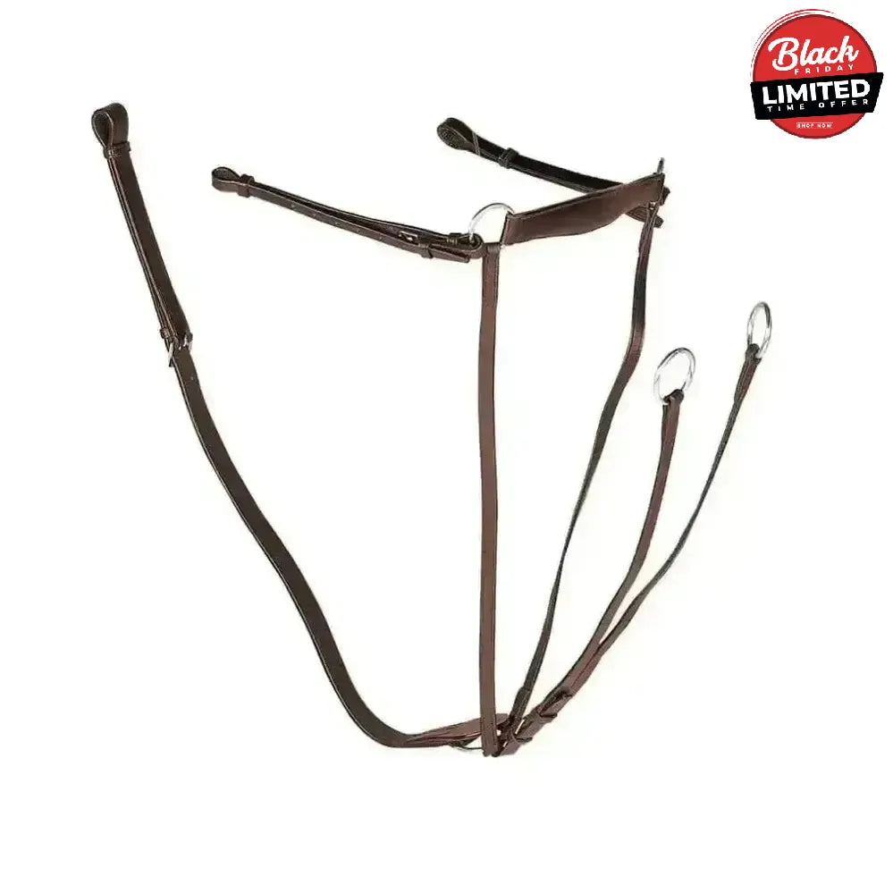 Gallop Breast Plate Martingale Black Pony Breastplates