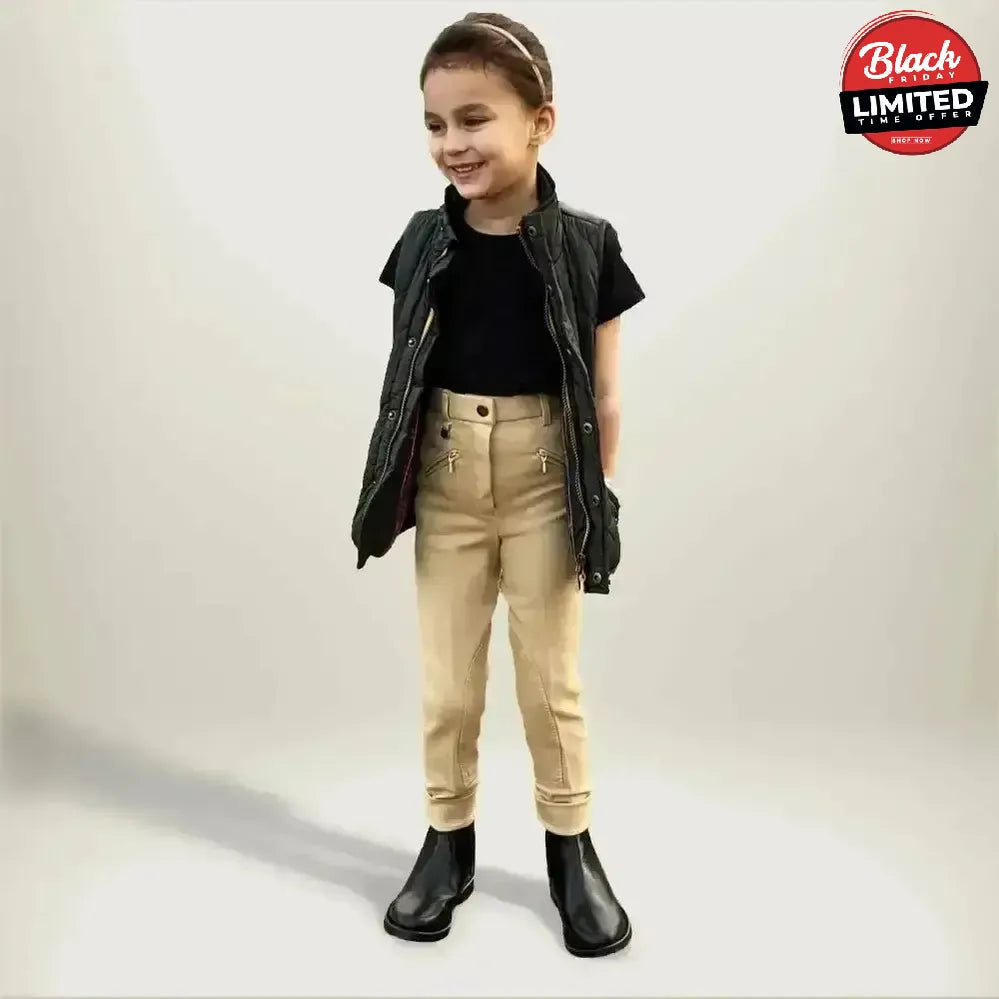 Gallop Childrens Classic Plain Jodhpurs Pink 28'' Jodhpurs