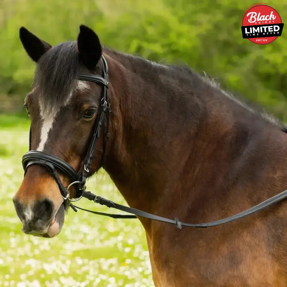 Gallop Comfort Bridle With Rubber Reins Black Pony Bridles