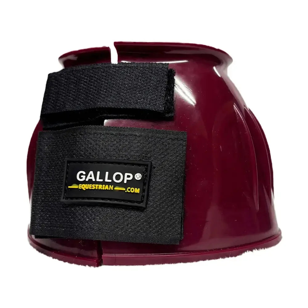 Gallop Double Taped Pvc Ribbed Over Reach Boots Burgundy Cob Burgundy Boots & Wraps