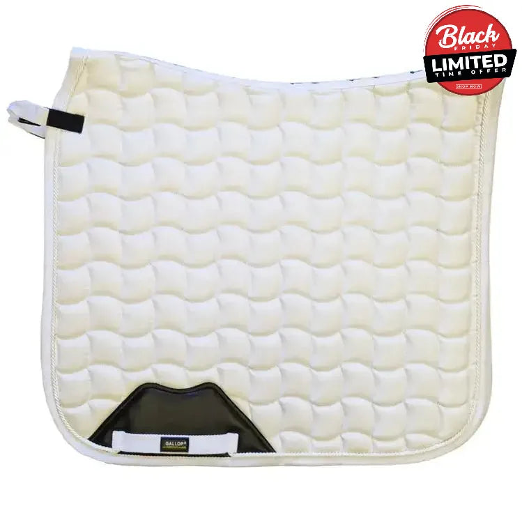 Gallop Dressage Saddle Pad White White Full Dressage Saddle Pads