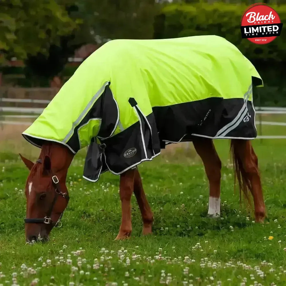 Gallop Hi-Vis 200g Medium Weight Turnout Rug Combo 4'9" Turnout Rugs