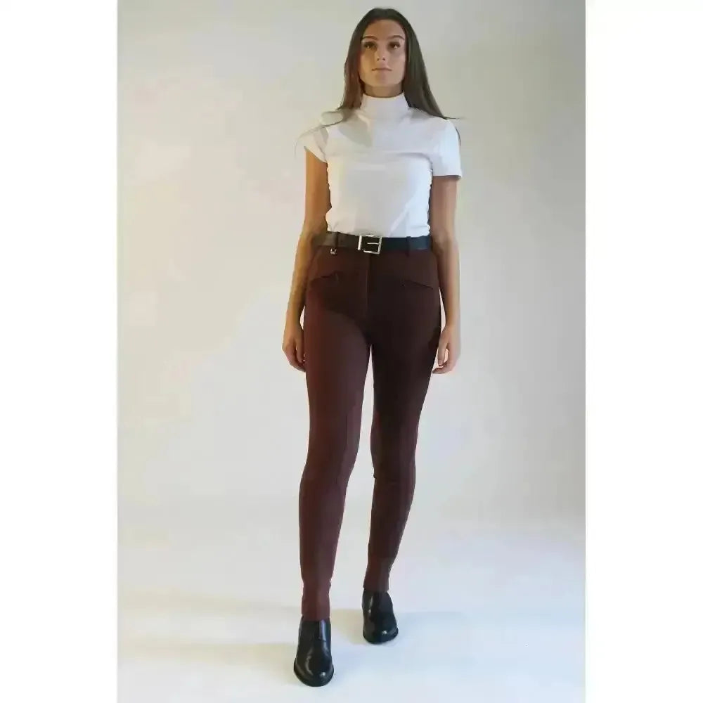 Gallop Ladies Classic Plain Jodhpurs Brown 24 Jodhpurs