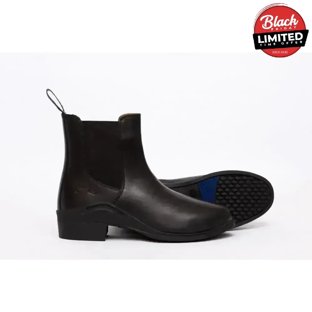 Gallop New Children's Elegance Leather Paddock Zip Boots Black Child 10 Short Riding Boots