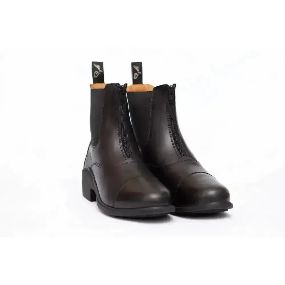 Gallop New Elegance Leather Paddock Zip Boots Black 4 Short Riding Boots
