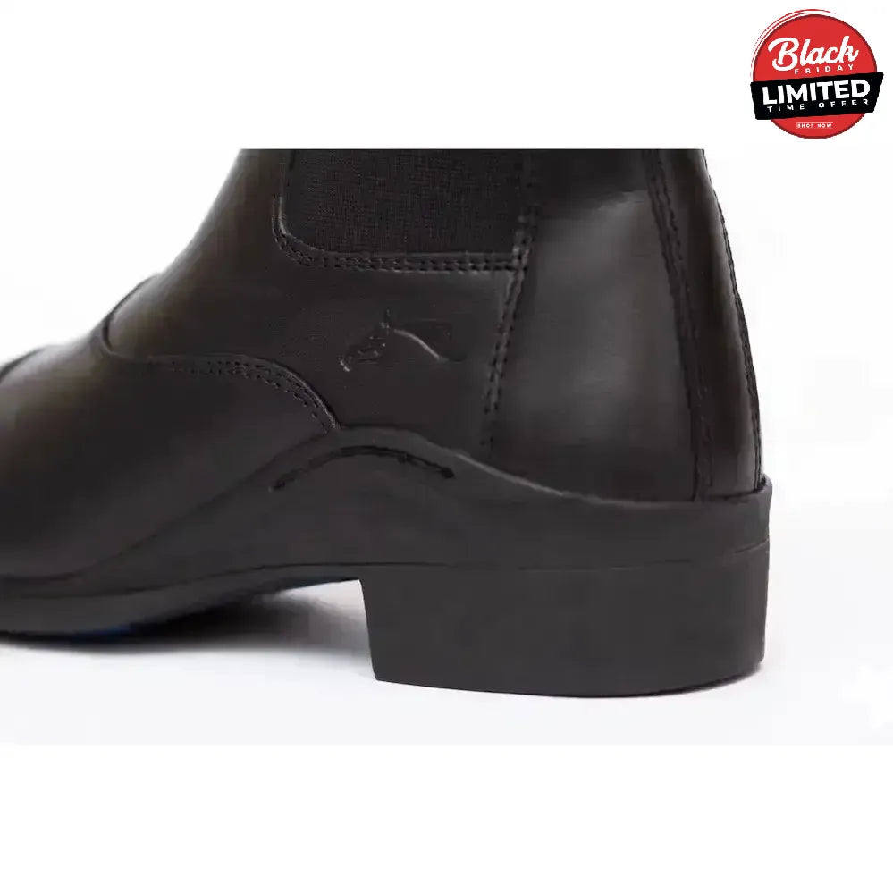 Gallop New Elegance Leather Paddock Zip Boots Black 4 Short Riding Boots