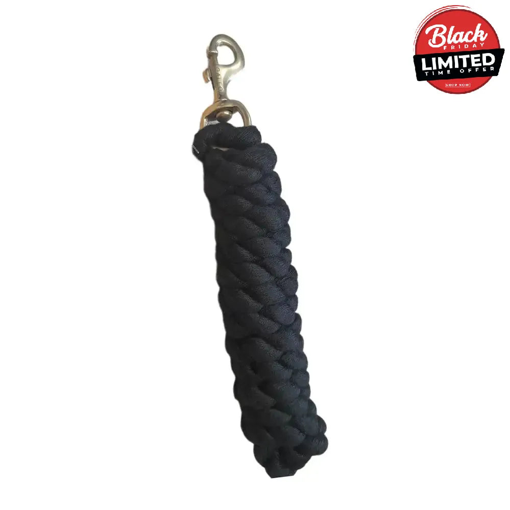 Gallop Premium Polycotton Lead Rope Black Lead Ropes