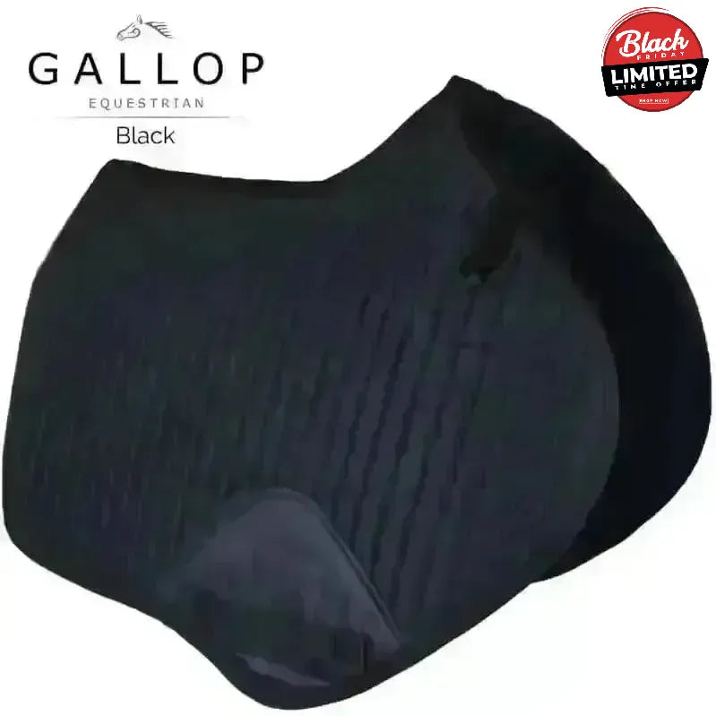 Gallop Prestige Close Contact / GP Quilted Saddle Pad Black Pony/Cob Saddle Pads