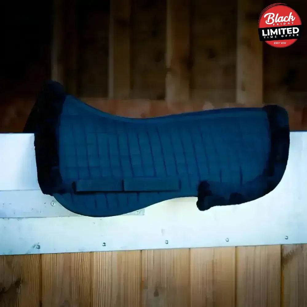 Gallop Prestige Fully Lined Half Saddle Pad Black Half Pads