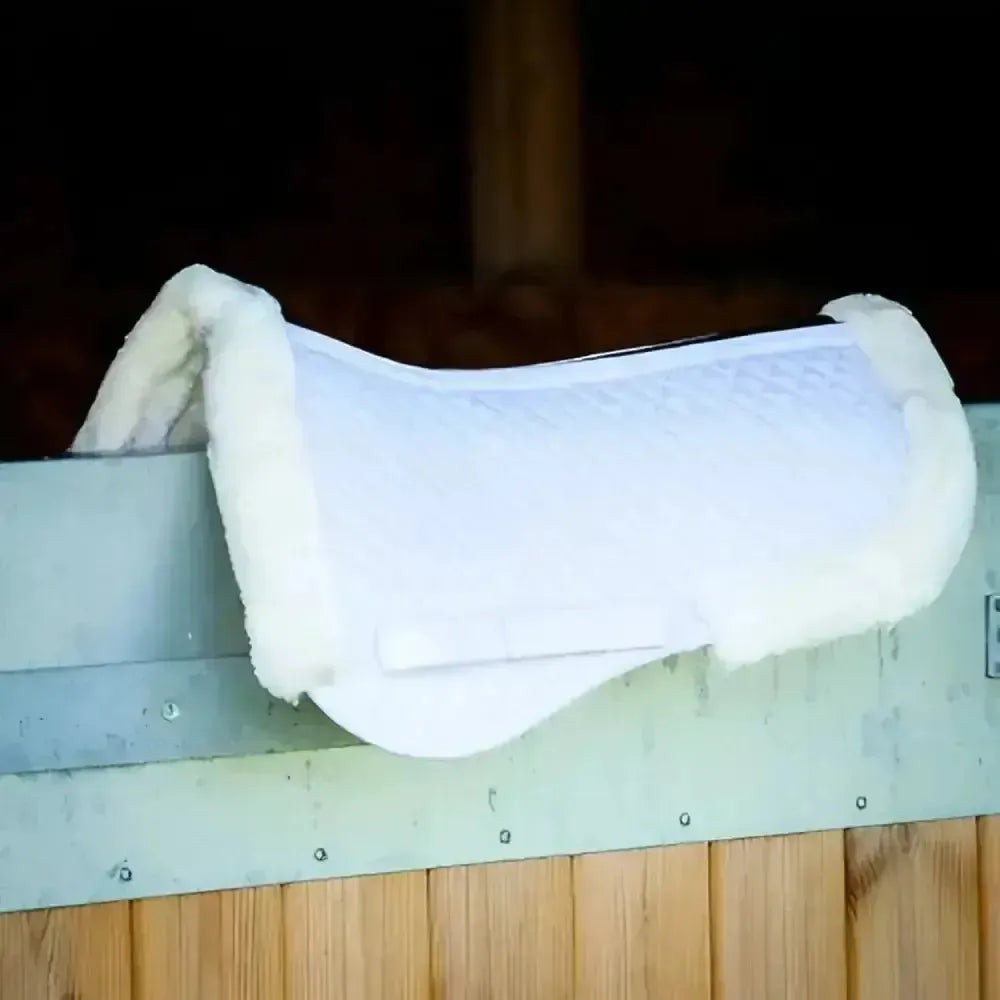 Gallop Prestige Fully Lined Half Saddle Pad White Half Pads