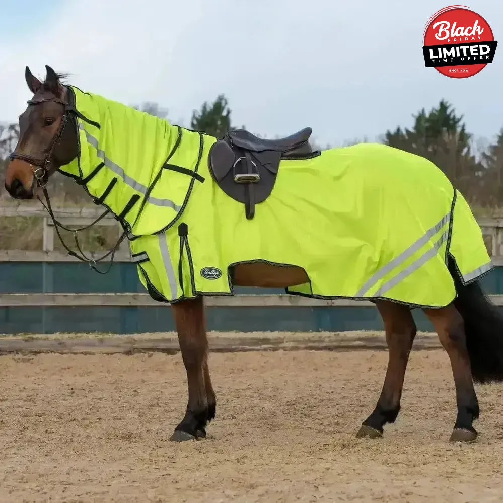 Gallop Ride-On Fly Rug Mesh & Neck Set Flourescent 5'6" Ride On Fly Rugs
