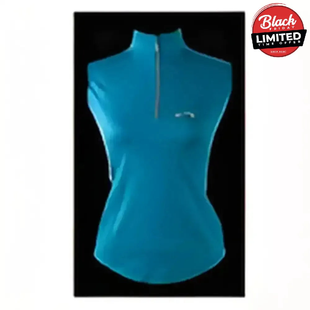 Gallop Sleeveless Zipped Neck Base Layer Peacock Peacock X Small Base Layers