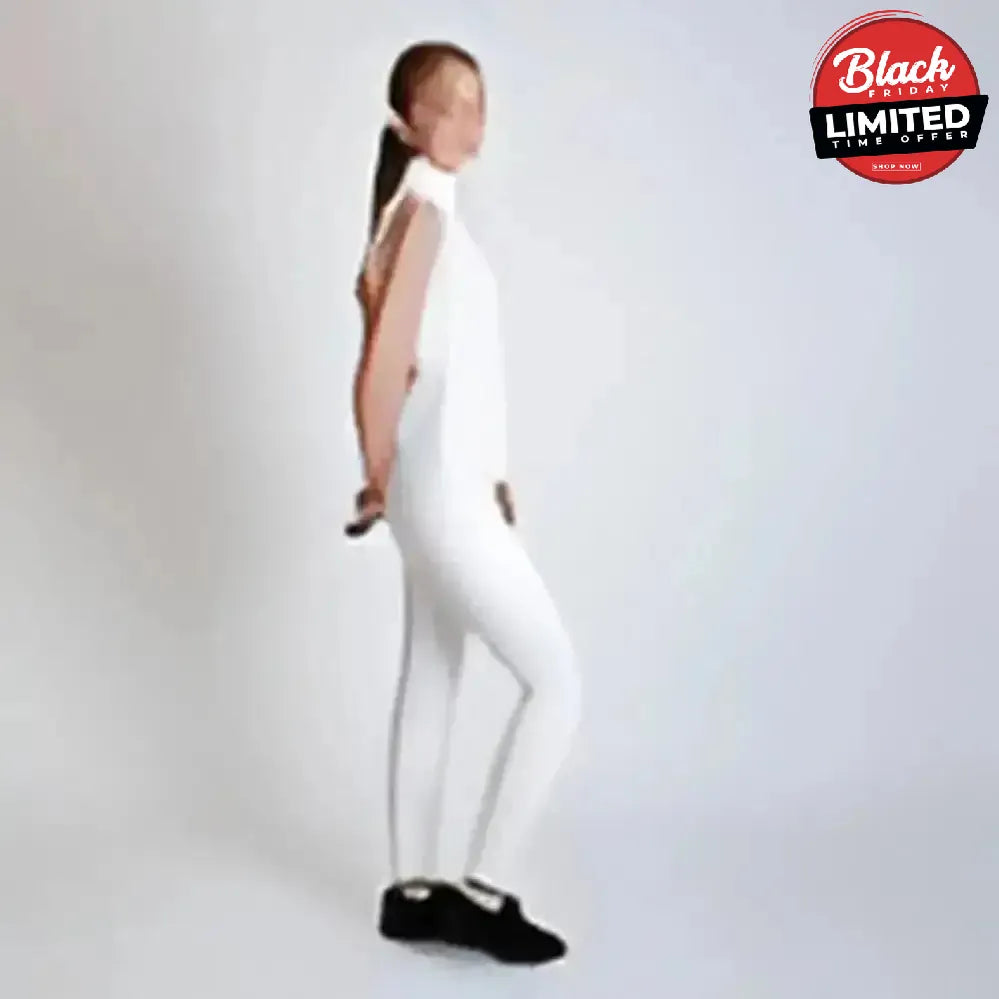 Gallop Sleeveless Zipped Neck Base Layer White White Large Base Layers