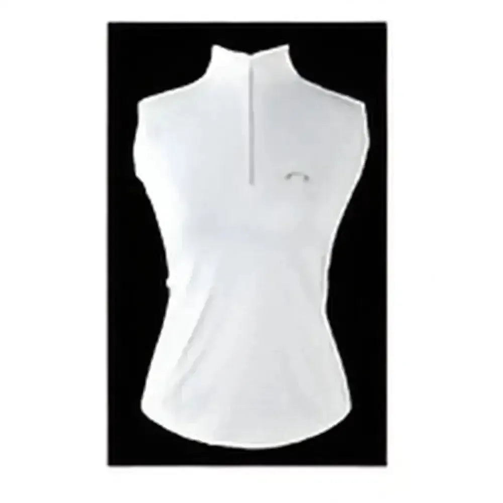 Gallop Sleeveless Zipped Neck Base Layer White White Large Base Layers
