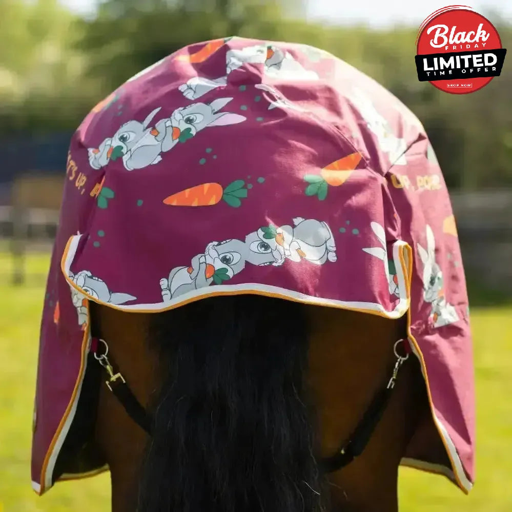 Gallop Trojan Bunnies And Carrots 50G Dual Rug & Neck Turnout Set 6'3" Turnout Rugs