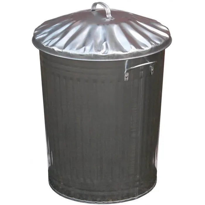 Galvanised Taper Dustbin & Lid Rodent Proof Feed Bin 90Litre Feed Bins
