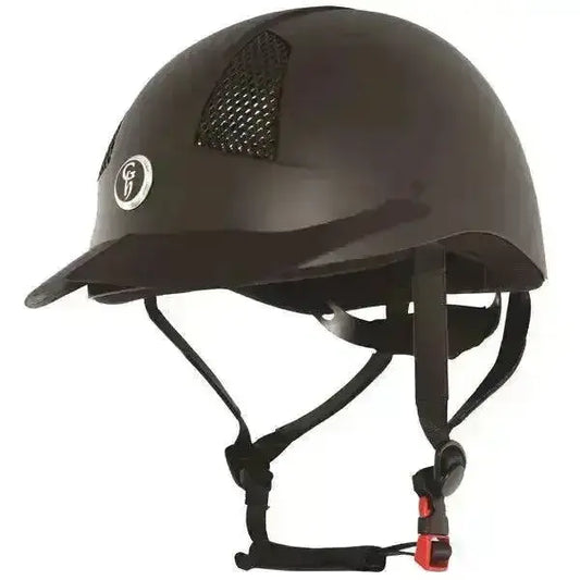 Black gatehouse air rider adjustable riding hat with matte finish mesh ventilation and adjustable straps