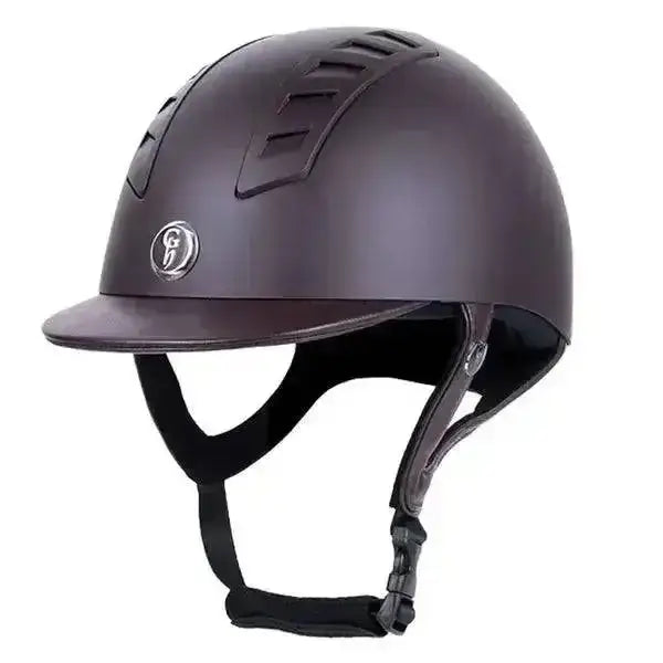 Black gatehouse chelsea pro air vent riding helmet with matte finish ventilation slots and matching visor