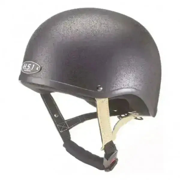 Black gatehouse hs1 jockey skull riding helmet made of durable material for safe and stylish skull riding use