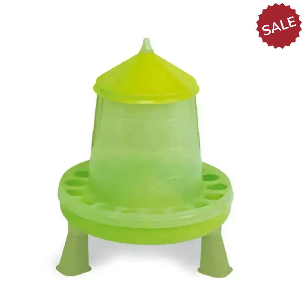 Gaun Poultry Feeder Plastic C/W Legs Green 4kg Poultry Feeders