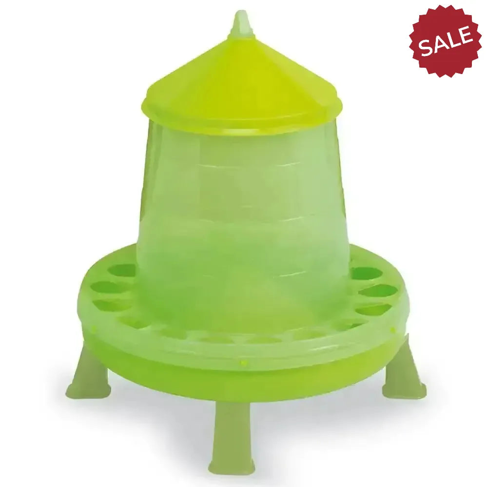 Gaun Poultry Feeder Plastic C/W Legs Green 8kg Poultry Feeders