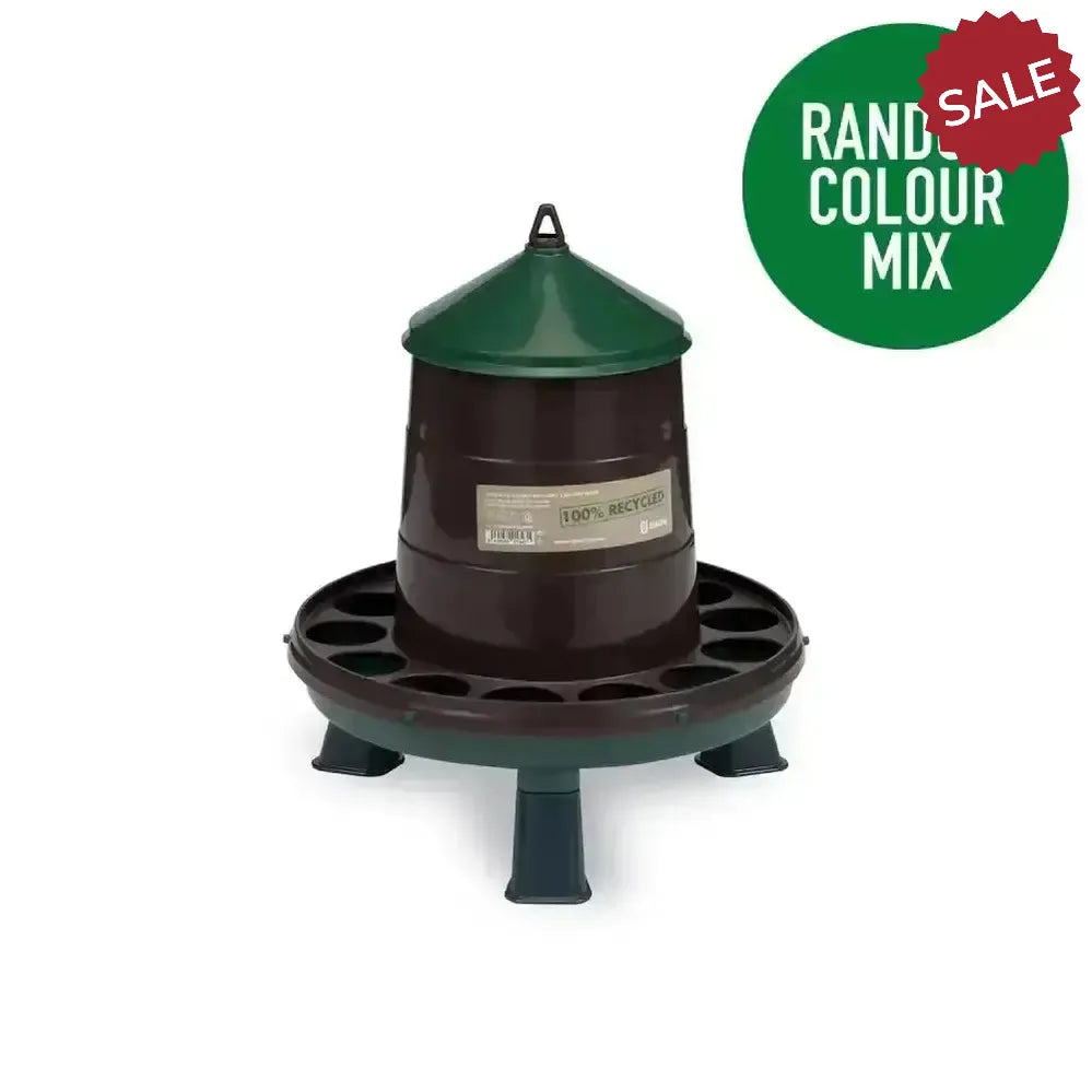 Gaun Poultry Feeder Plastic Recycled C/W Legs 2kg X 10 Pack mixed Poultry Feeders