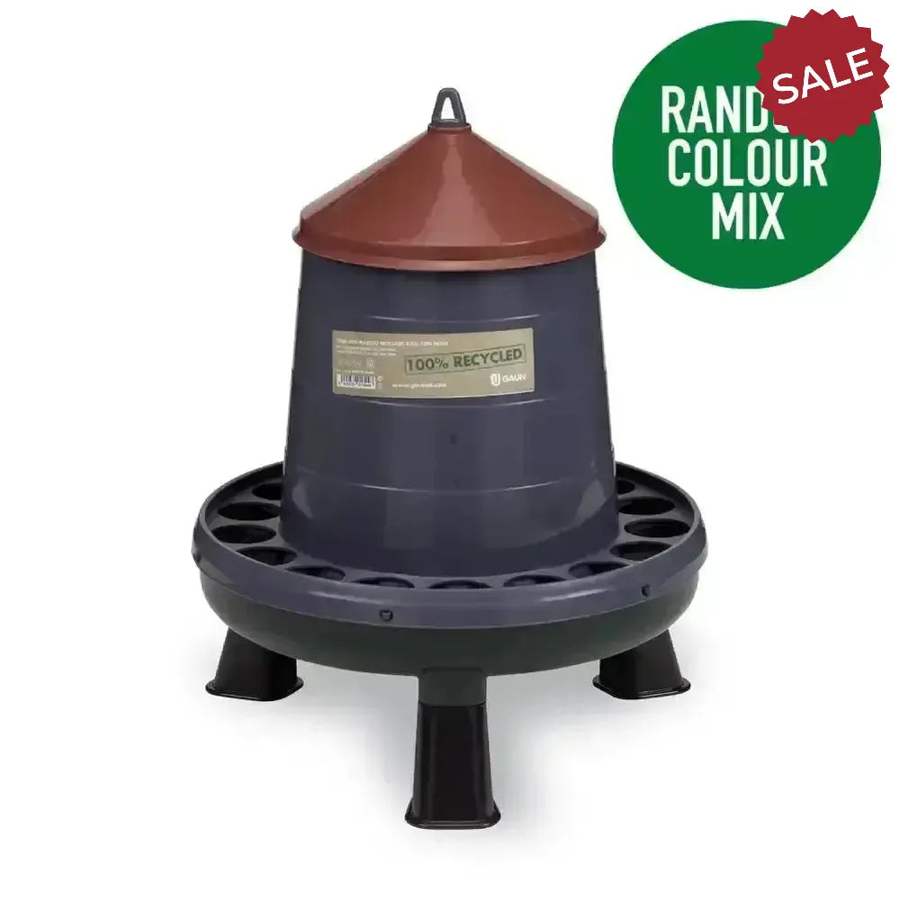 Gaun Poultry Feeder Plastic Recycled C/W Legs 2kg X 10 Pack mixed Poultry Feeders