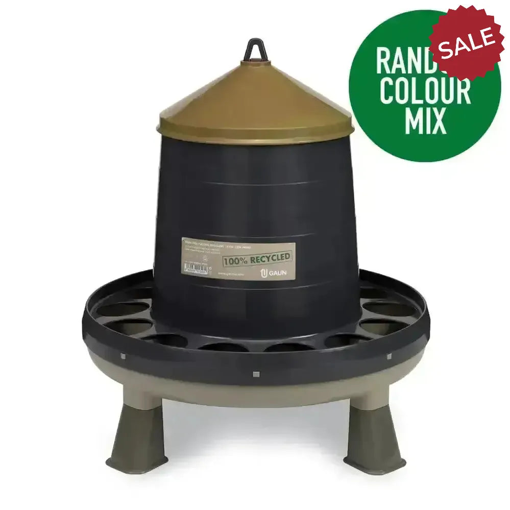 Gaun Poultry Feeder Plastic Recycled C/W Legs 2kg X 10 Pack mixed Poultry Feeders