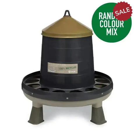 Gaun Poultry Feeder Plastic Recycled C/W Legs 2kg X 10 Pack mixed Poultry Feeders