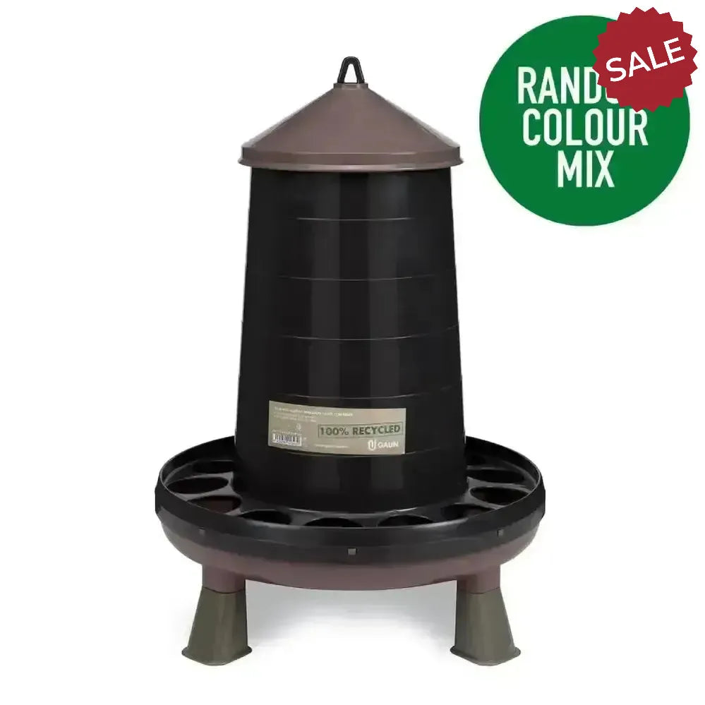 Gaun Poultry Feeder Plastic Recycled C/W Legs 2kg X 10 Pack mixed Poultry Feeders