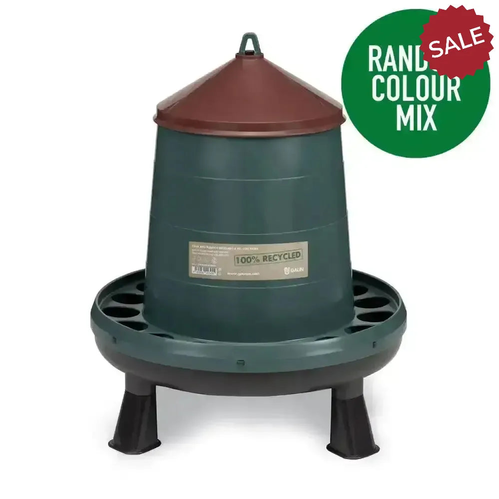 Gaun Poultry Feeder Plastic Recycled C/W Legs 2kg X 10 Pack mixed Poultry Feeders