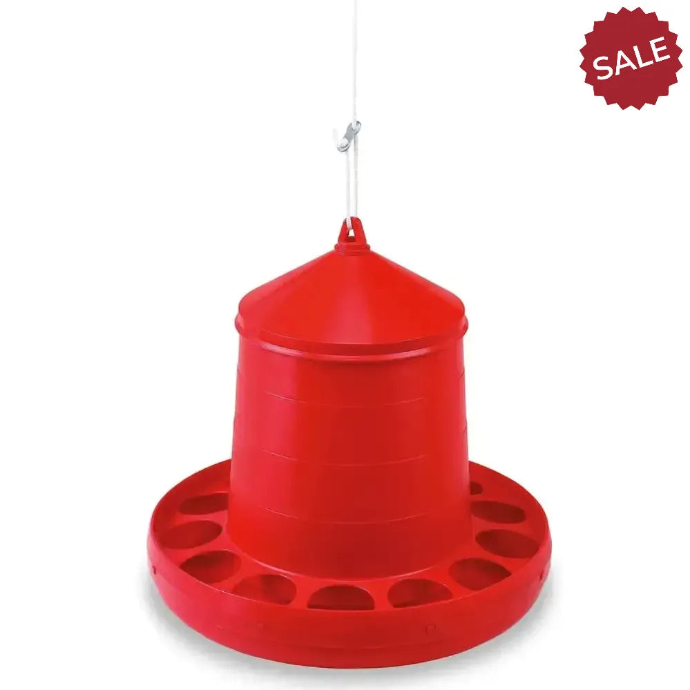 Gaun Poultry Feeder Plastic Red 2kg Red Poultry