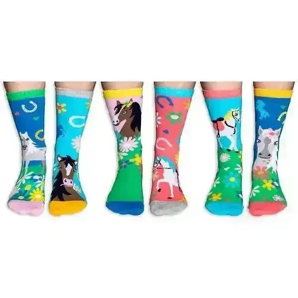 Giddy Up 6 Horsey Odd Socks Riding Socks