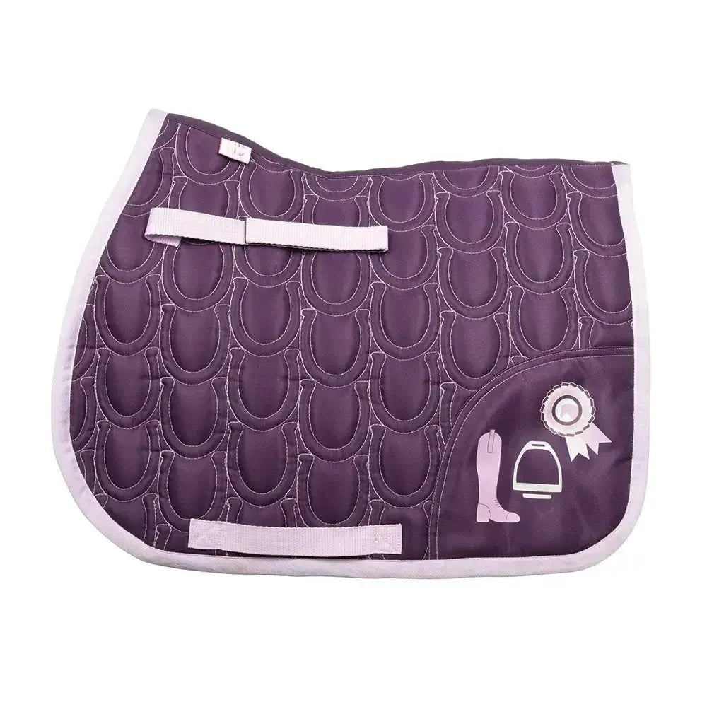 Giddy Up Gymkhana Saddle Pad by Little Rider Purple/Lilac Small Pony Saddle Pads